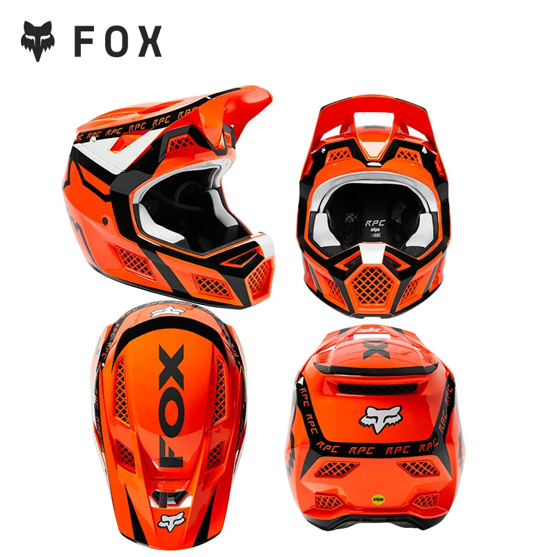 FOX RAMPAGE & PRC Full-Face Helmet Carbon Fiber
