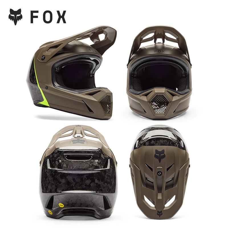 FOX RAMPAGE & PRC Full-Face Helmet Carbon Fiber